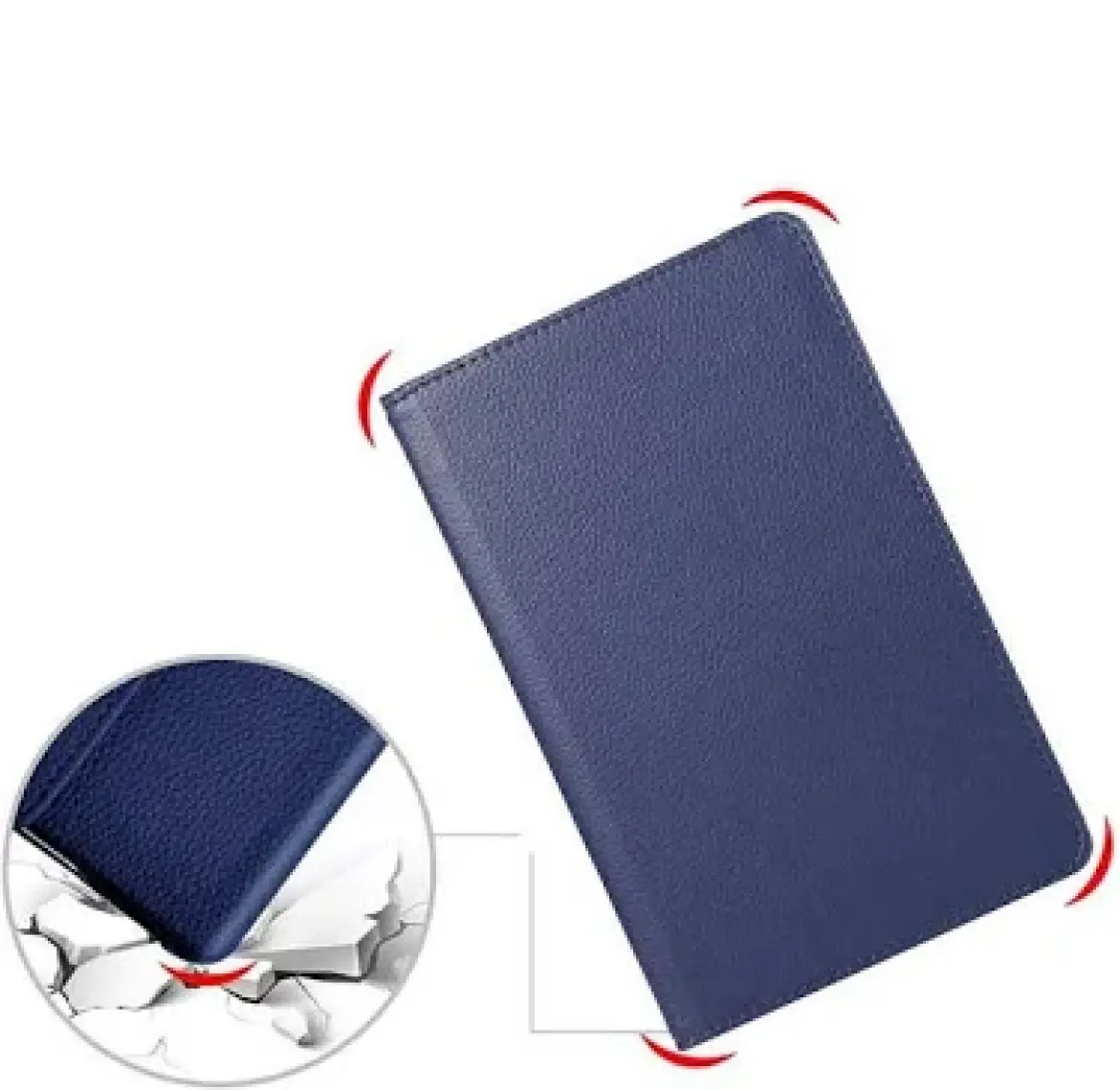 Case 4U Samsung Galaxy Tab S7 FE LTE T737 Dönebilen Standlı Kılıf Mavi