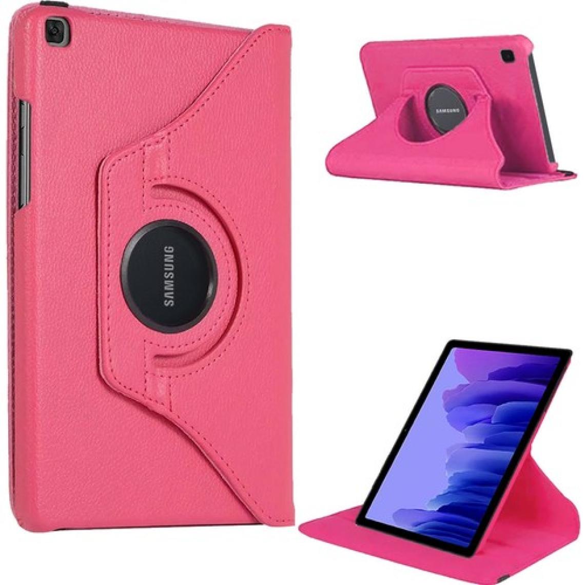 Smart Tech Samsung Galaxy Tab A7 Sm T500 10.4" Döner Standlı Tablet Kılıfı Pembe