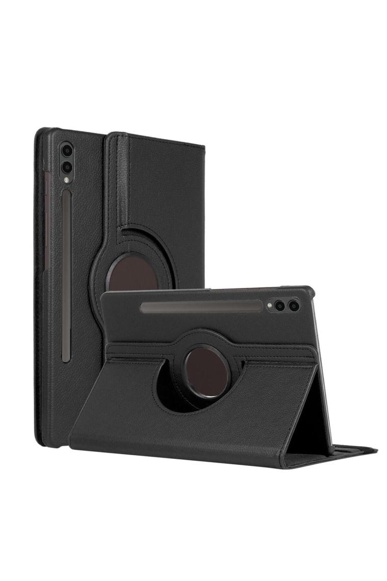 Microsonic Samsung Galaxy Tab S10 Plus X820 Kılıf 360 Rotating Stand Deri Siyah