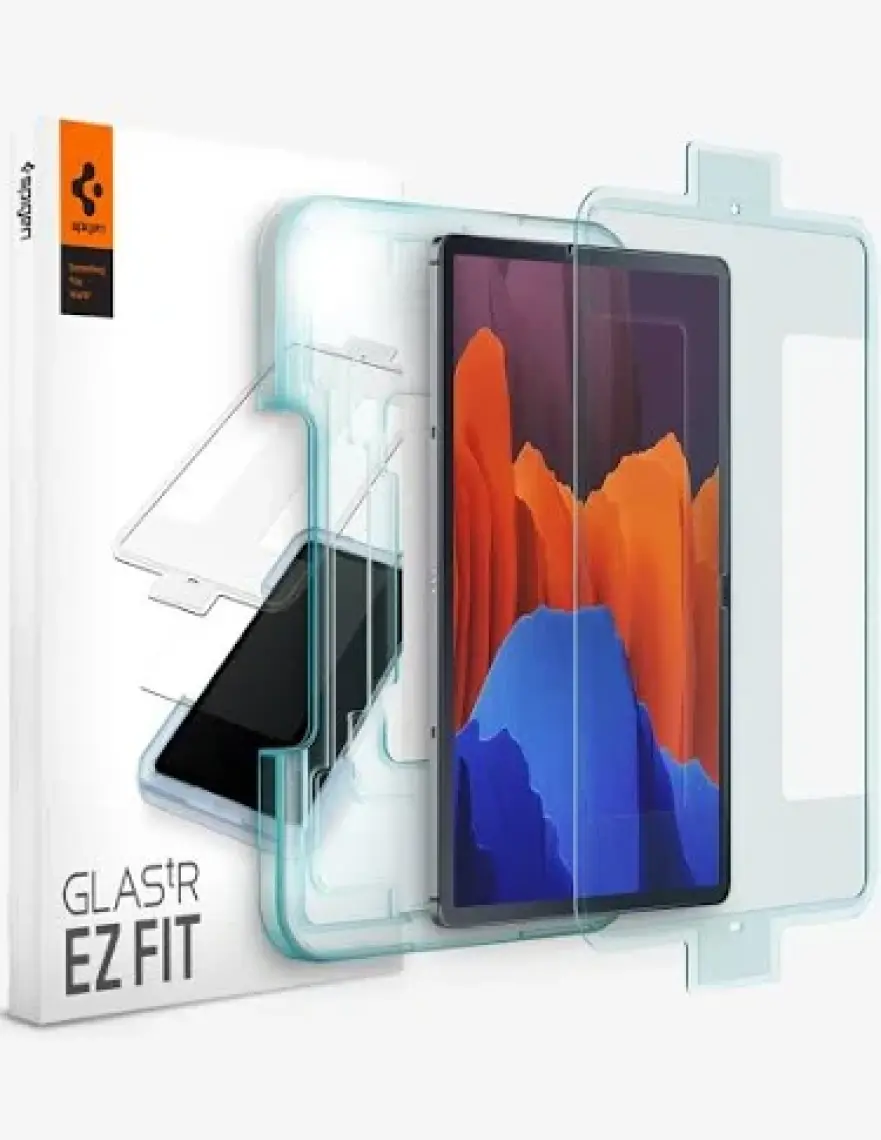 Spigen Galaxy Tab S8 Plus / S7 Plus Cam Ekran Koruyucu Kolay Kurulum GLAS.tR EZ Fit Slim HD - AGL02033