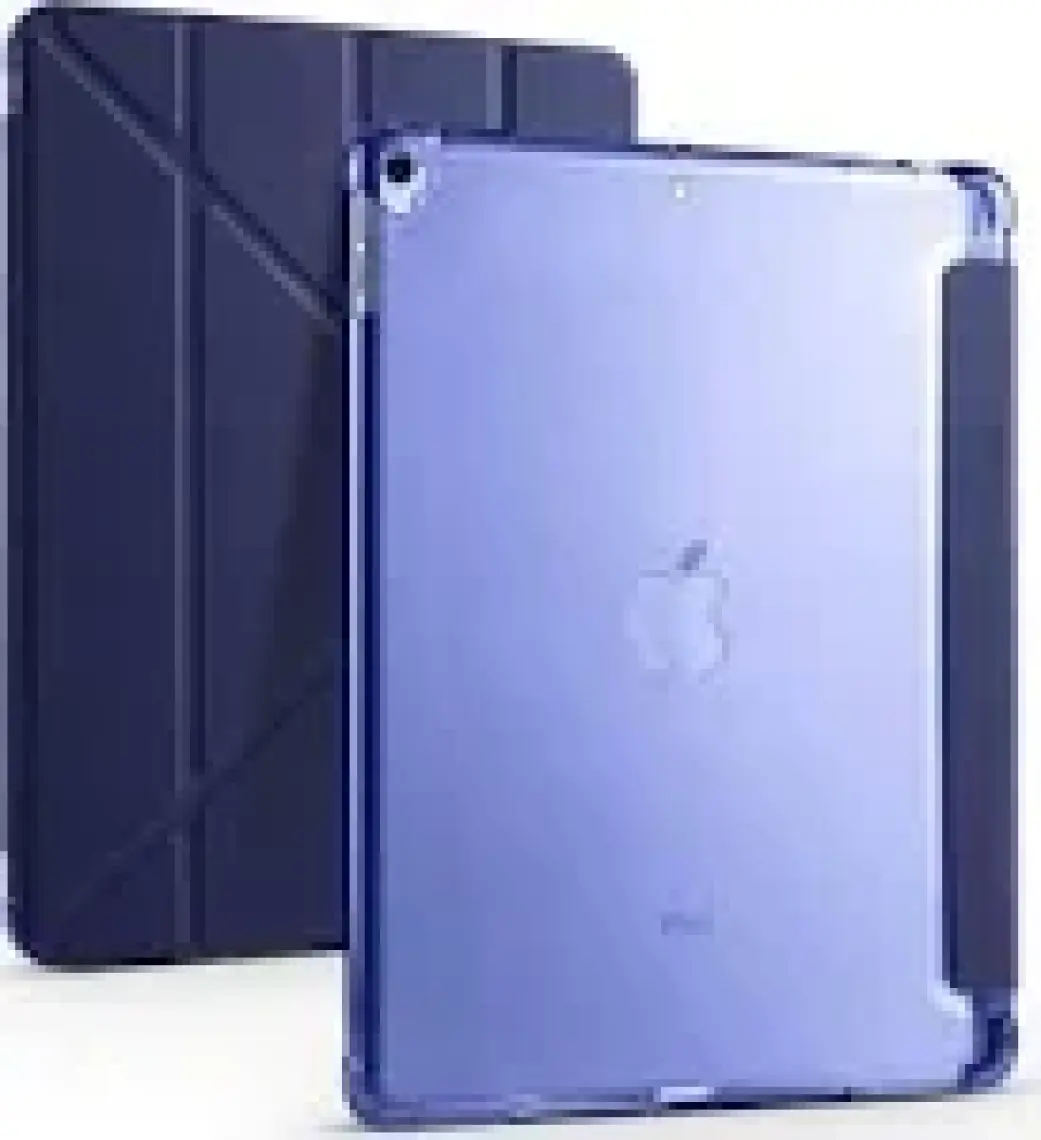 Fuchsia Apple iPad Uyumlu 10.5" 7. Nesil Kılıf Kalemlikli Premium Standlı Katlanabilir Kılıf Lacivert