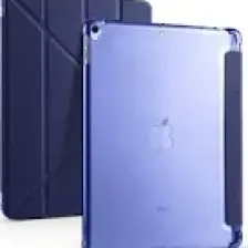 Fuchsia Apple iPad Uyumlu 10.5" 7. Nesil Kılıf Kalemlikli Premium Standlı Katlanabilir Kılıf Lacivert