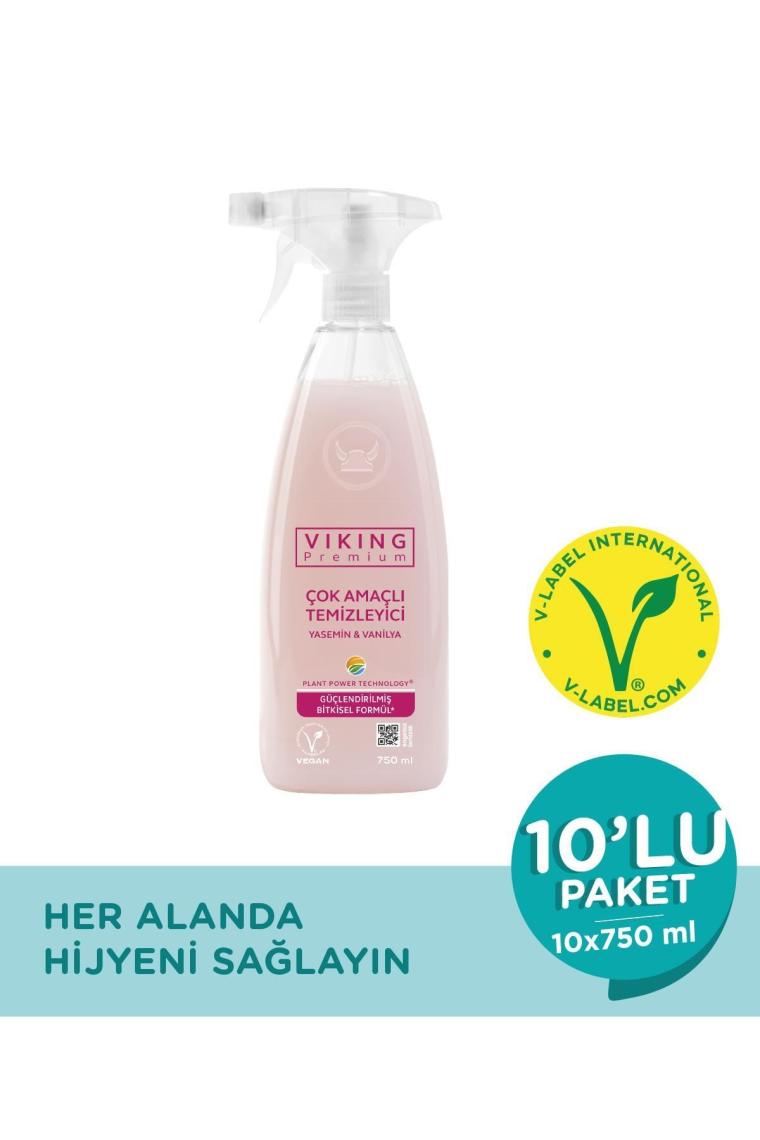 Premium Çok Amaçlı Yasemin & Vanilya 750 Ml X 10 Adet