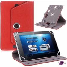 Fuchsia Tcl Tab 10S 10.1 Inç Uyumlu Fuchsia 360° Dönebilen Standlı Kapaklı Universal Tablet Kılıfı Kırmızı