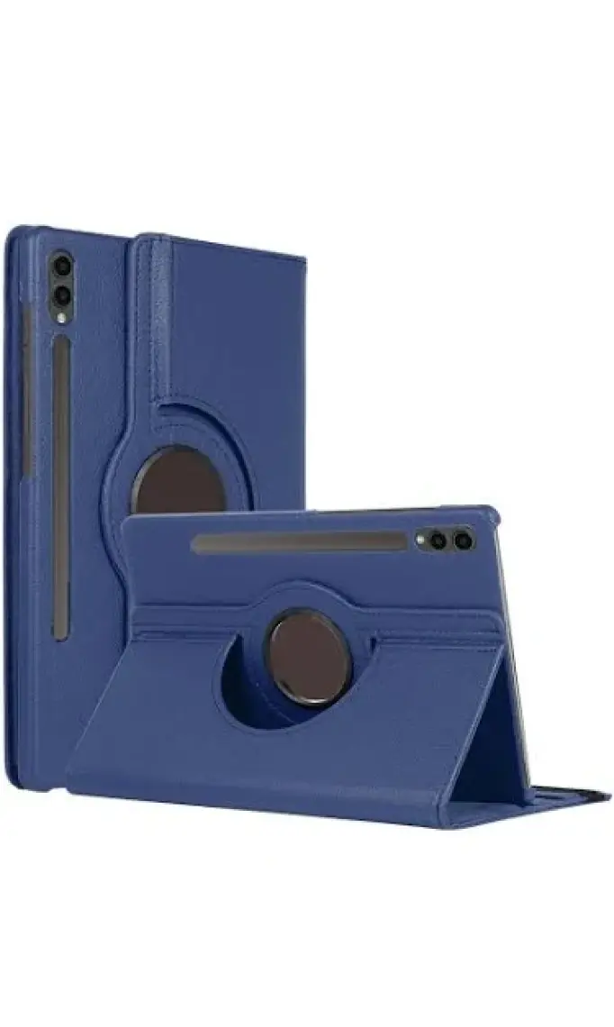 Microsonic Samsung Galaxy Tab S10 Ultra X920 Kılıf 360 Rotating Stand Deri Lacivert
