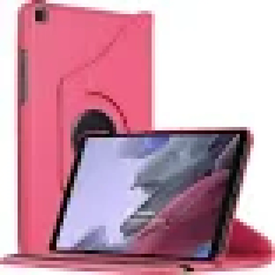 Microsonic Samsung Galaxy Tab A7 Lite T225 Kılıf 360 Rotating Stand Deri Pembe