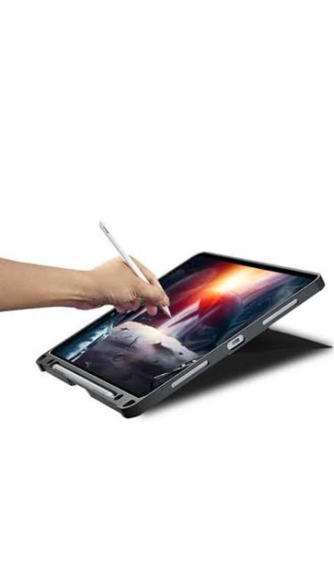 Fuchsia Apple iPad 10.2 2020 (8.nesil) Uyumlu Touch Pad Bluetooth Klavyeli Standlı Mıknatıslı Kılıf
