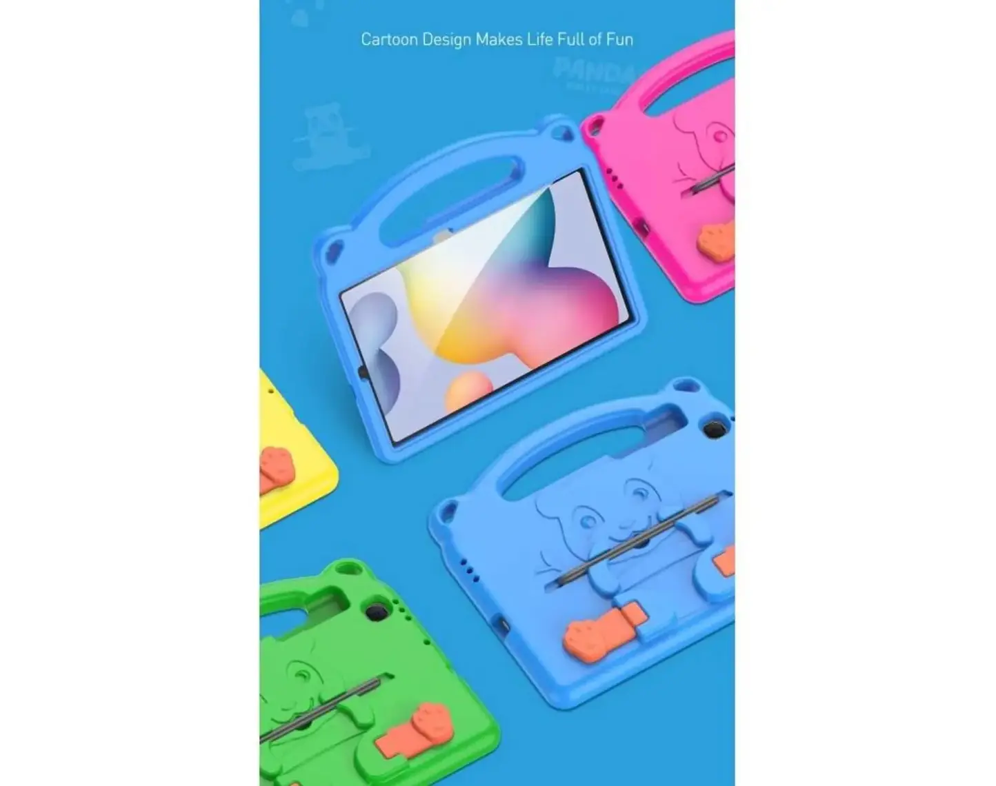 Dux Ducis Panda iPad Pro 11 (2018-2020-2021) iPad Air 4-5 Kılıf Çocuk Shockproof Standlı Taşınabilir