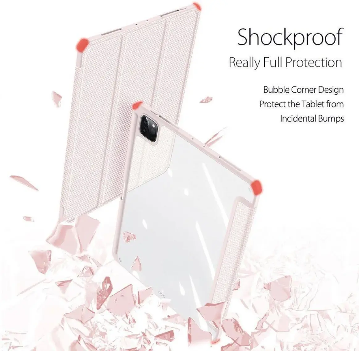 Dux Ducis iPad Pro 11 (2018,2020,2021) Kılıf  Kalem Bölmeli Toby Series Pembe