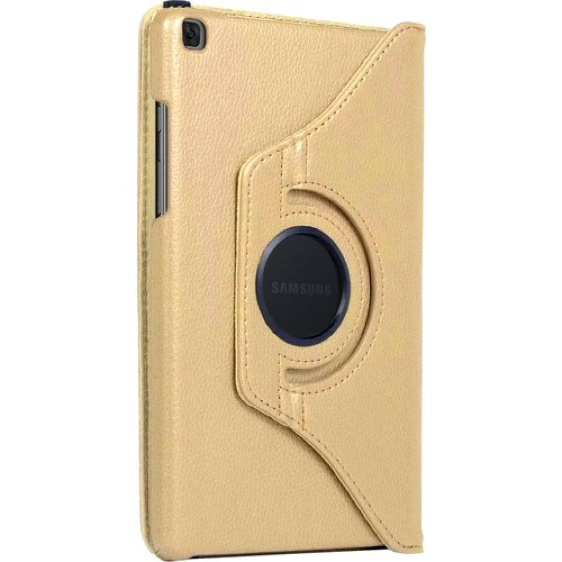 Microsonic Samsung Galaxy Tab S6 Lite 10.4" P610 Kılıf 360 Rotating Stand Deri Gold