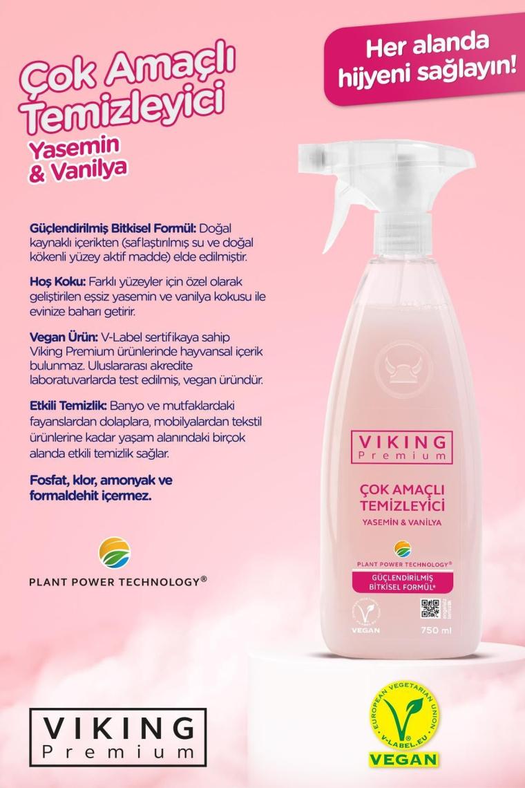 Premium Çok Amaçlı Yasemin & Vanilya 750 Ml 4 Adet