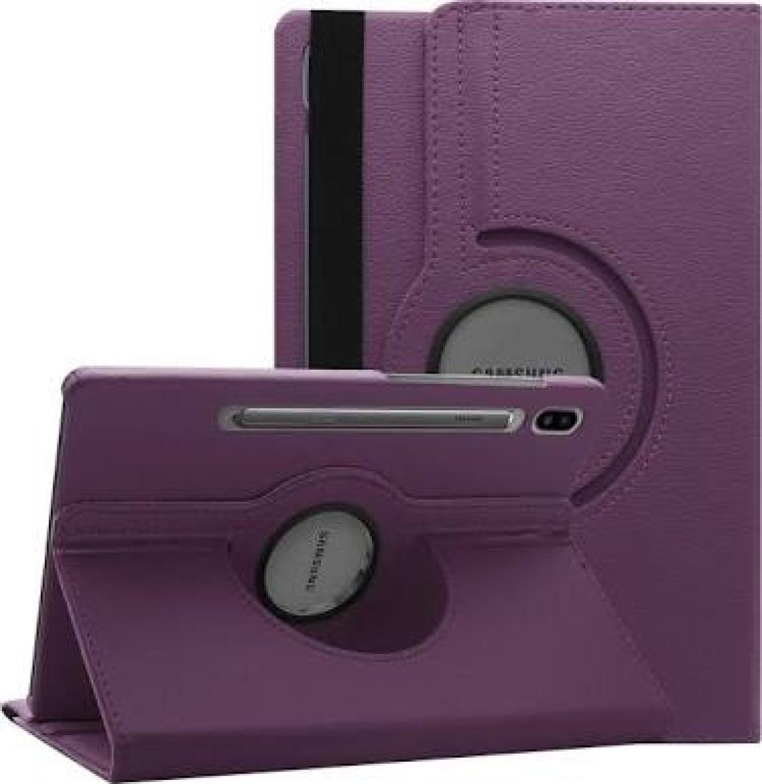 Microsonic Samsung Galaxy Tab S6 10.6" T860 Kılıf 360 Rotating Stand Deri Mor