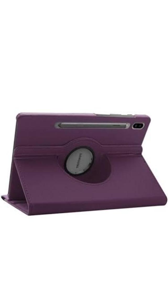 Microsonic Samsung Galaxy Tab S6 10.6" T860 Kılıf 360 Rotating Stand Deri Mor