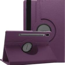 Microsonic Samsung Galaxy Tab S6 10.6" T860 Kılıf 360 Rotating Stand Deri Mor