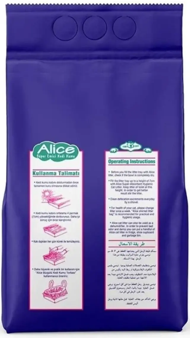Alice Süper Emici Kalın Taneli Kedi Kumu (7lt)