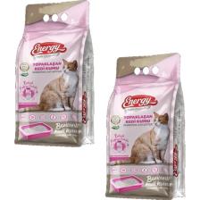 Energy Kedi Kumu-Bebek Pudrası Kokulu Bentonit-Doğal-5 Kilogram-2 Adet