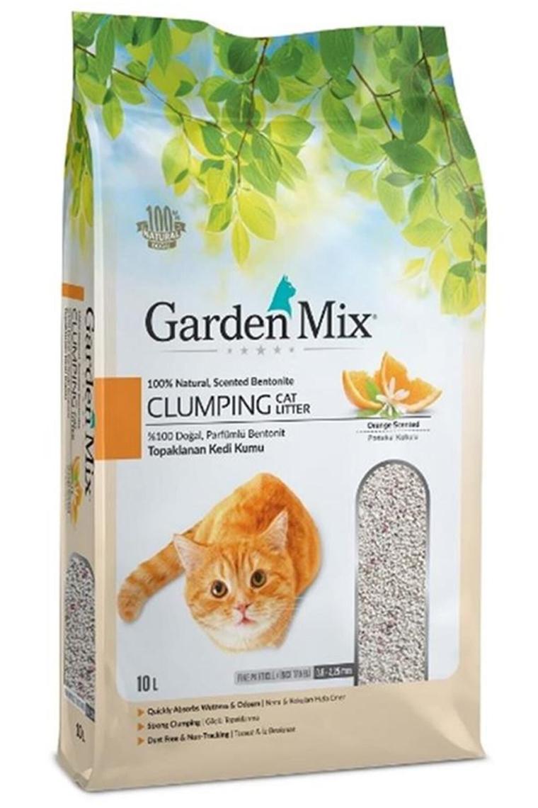 Gardenmix Portakallı 10 lt İnce Taneli Bentonit Kedi Kumu