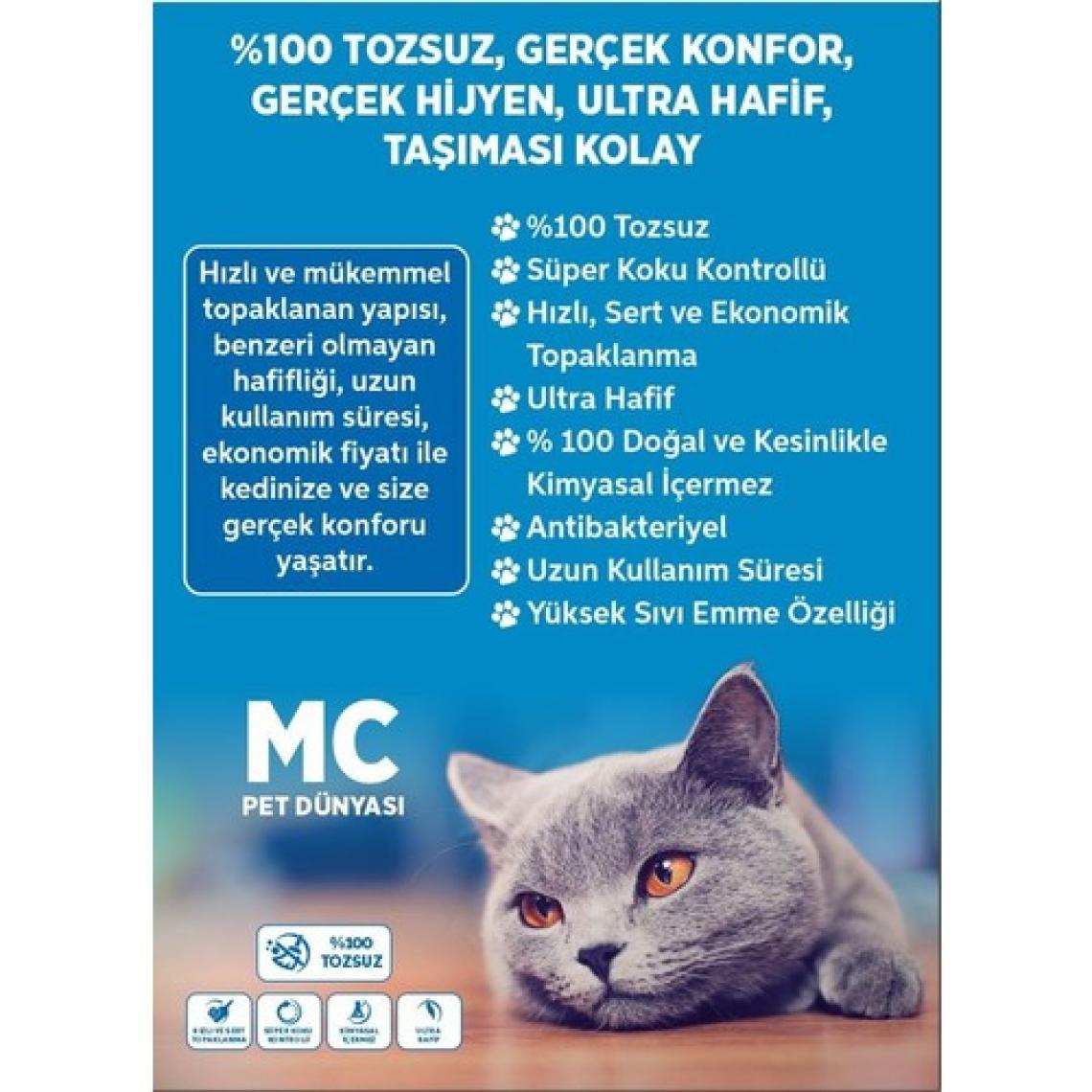 Mc Cat Aktif Karbon Tozsuz Microball Kedi Kumu 10 Lt