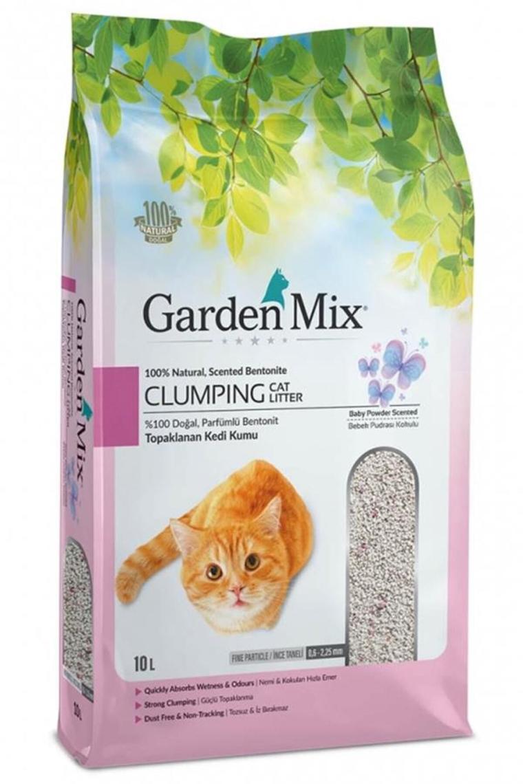 Gardenmix Bebek Pudralı 10 lt İnce Taneli Bentonit Kedi Kumu