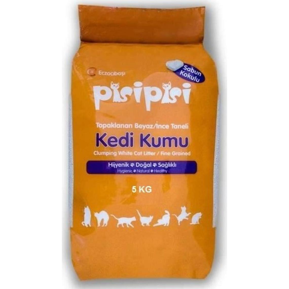 Pisipisi Topaklaşan Sabun Kokulu Kalın Taneli 5 kg / 6 lt Kedi Kumu