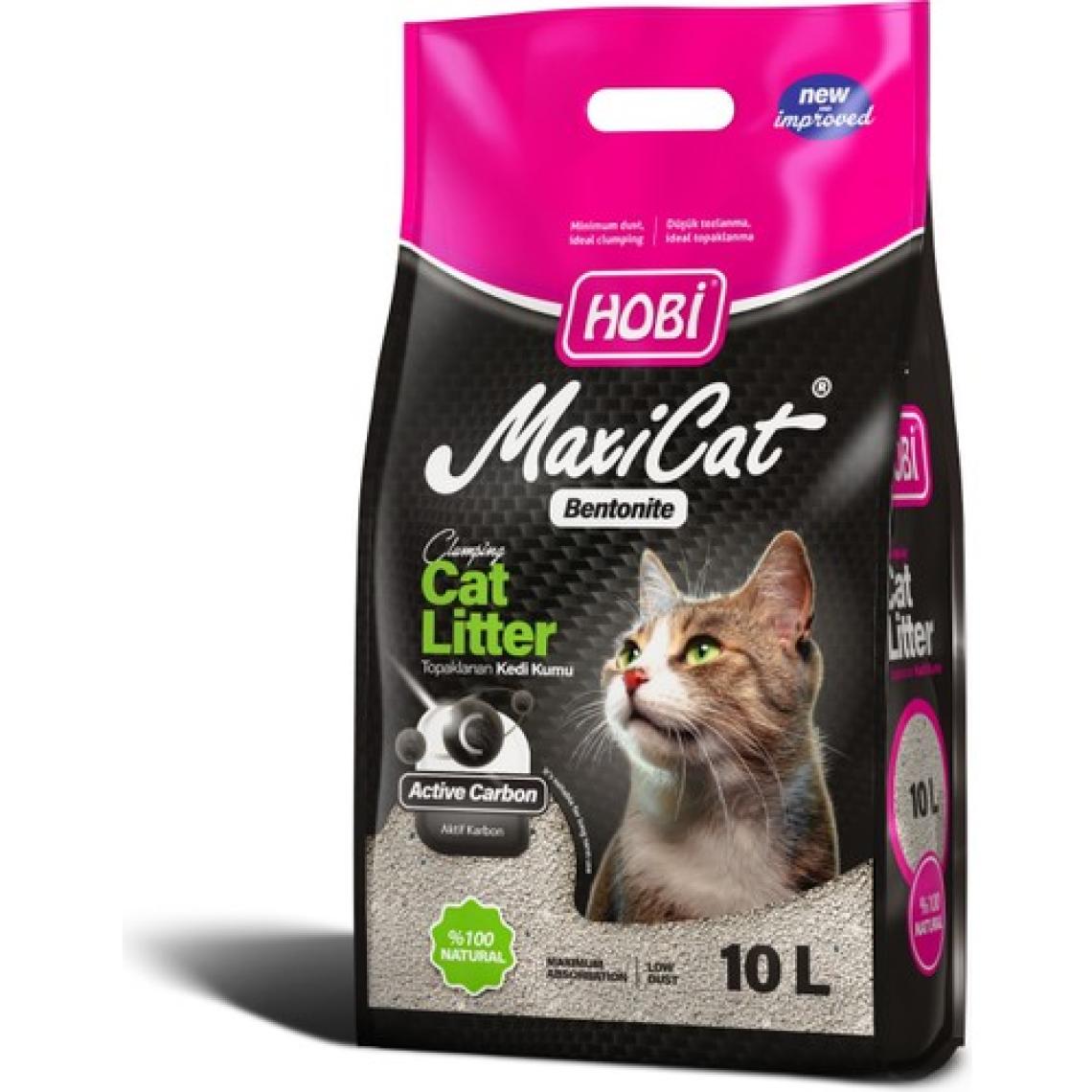 Hobi Maxicat Aktif Karbonlu Bentonit Kedi Kumu 10 Litre
