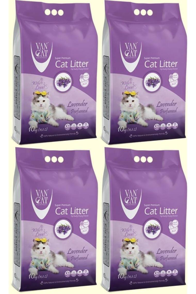 Lavanta Kokulu İnce Taneli Kedi Kumu 10 Kg x 4 Adet