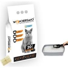 Wondersand 20 Lt Beyaz Bentonit Kalın Tane Sabun Kokulu Süper Topaklanan Premium Kedi Kumu