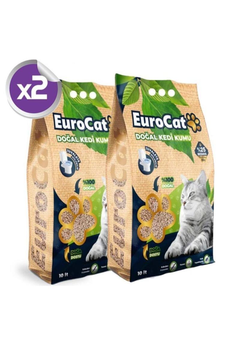 Hızlı Topaklaşan Doğal Kedi Kumu 10 Lt X2