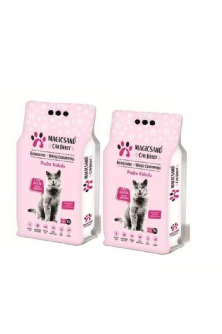 Magicsand Cat Litter Bebe Pudralı İnce Taneli 10 lt 2'li Paket Kedi Kumu