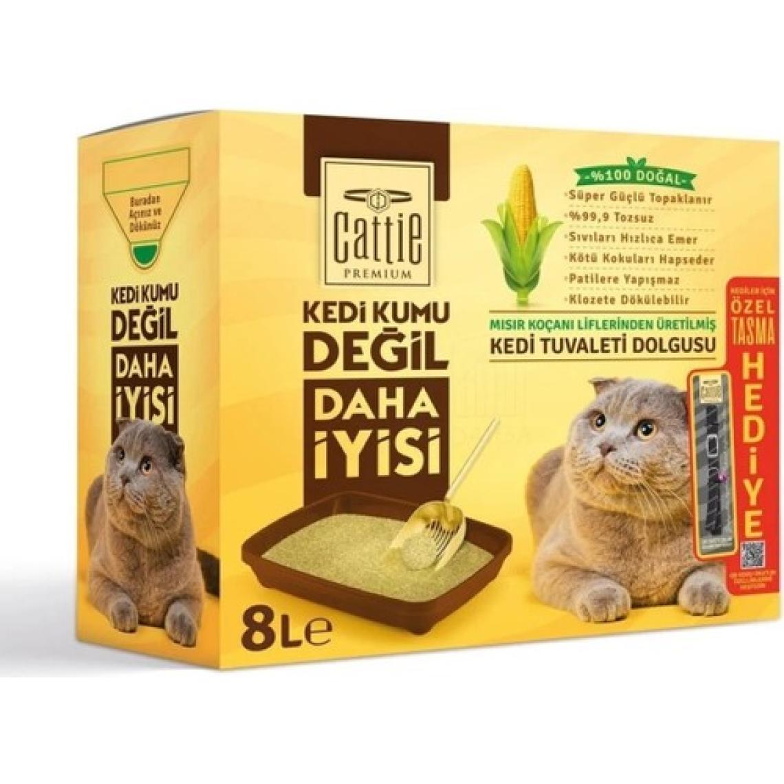 Cattie Süper Topaklanan Mısır Koçanı Kedi Tuvaleti Dolgusu 8 lt