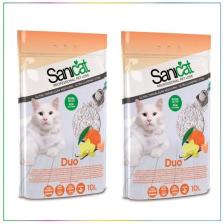 Sanicat Tozsuz Vanilyalı Mandalina Kokulu Kedi Kumu 2 x 10 Lt