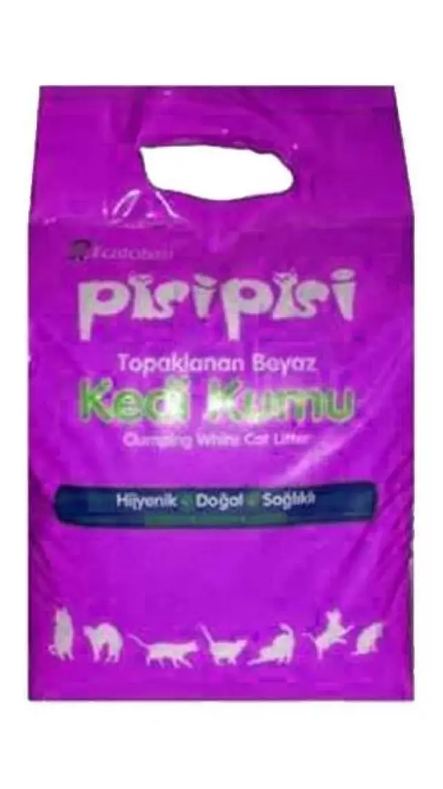 Pisipisi Kalın Taneli Pudra Kokulu Topaklanan Kedi Kumu 10 Kg