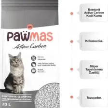 Pavmas Aktif Karbonlu Bentonit Kedi Kumu 20LT