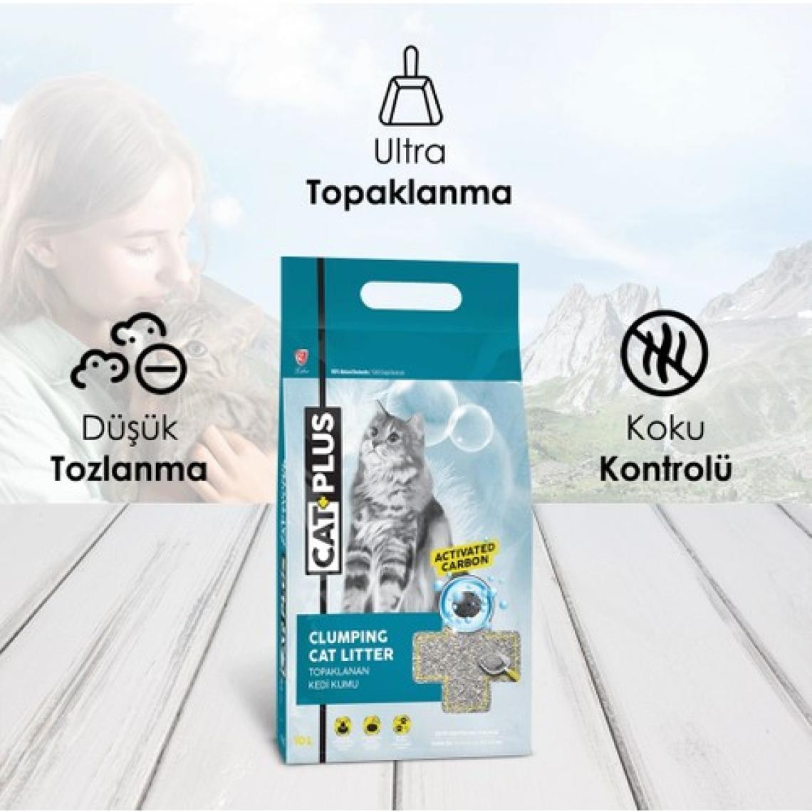 Catplus Aktif Karbon Kedi Kumu 10 Lt x 2 Adet