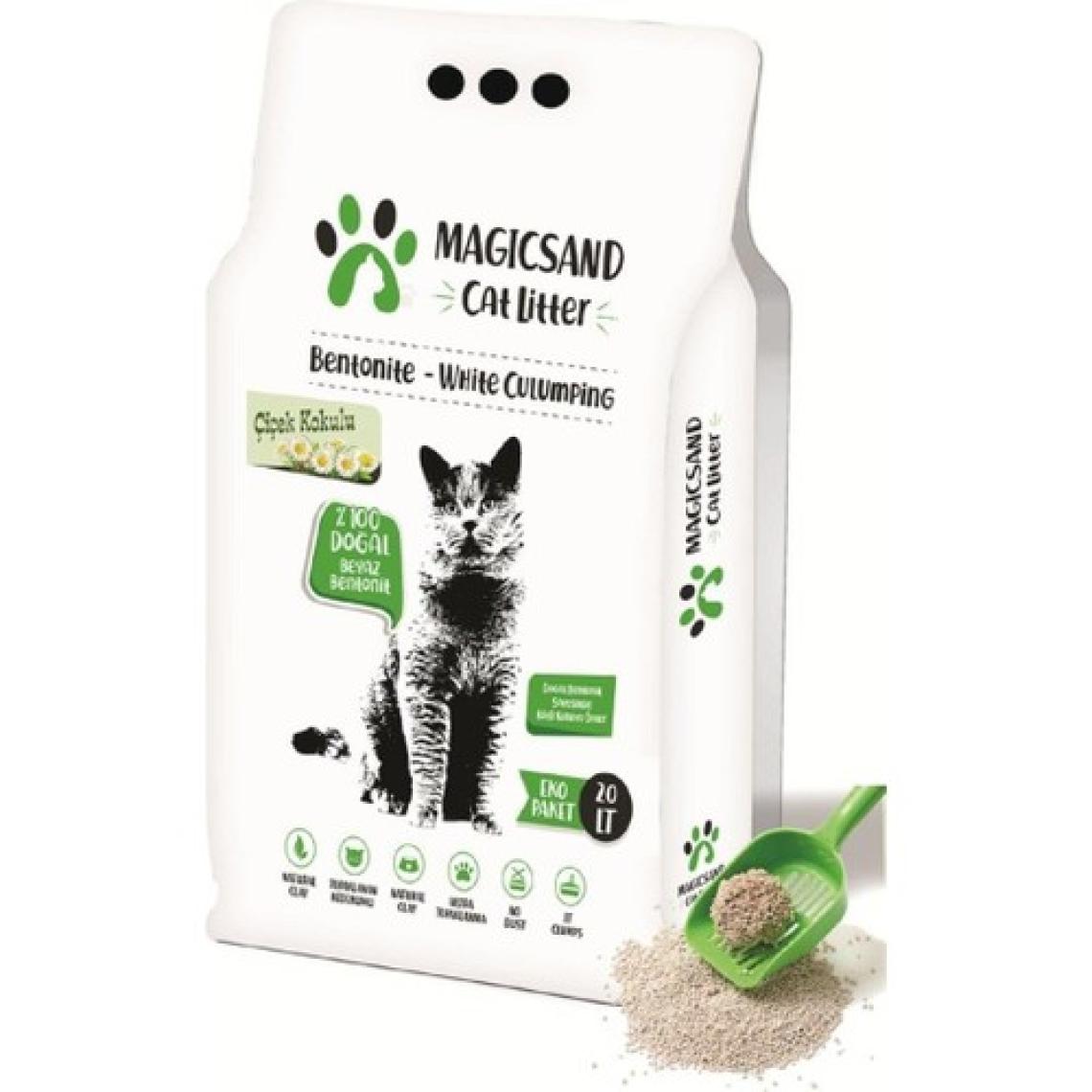 Magicsand Cat Litter İnce Taneli Çiçek Kokulu 20 lt Kedi Kumu