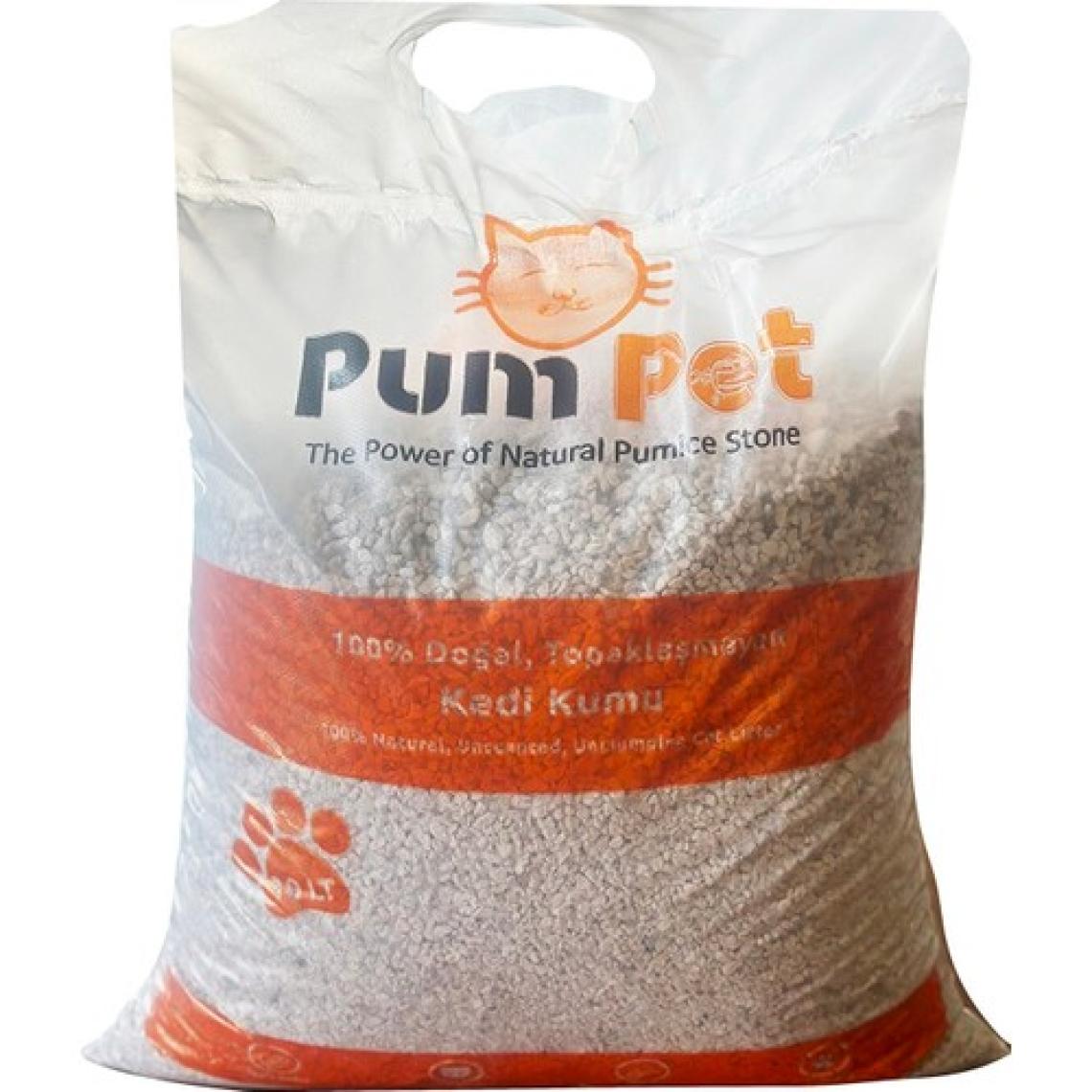 Pumice World Pum Pet Topaklaşmaz Kedi Kumu Kokusuz Kalın(1-7mm) Tane Topaklanmaz Çok Hafif 4,5 Litre