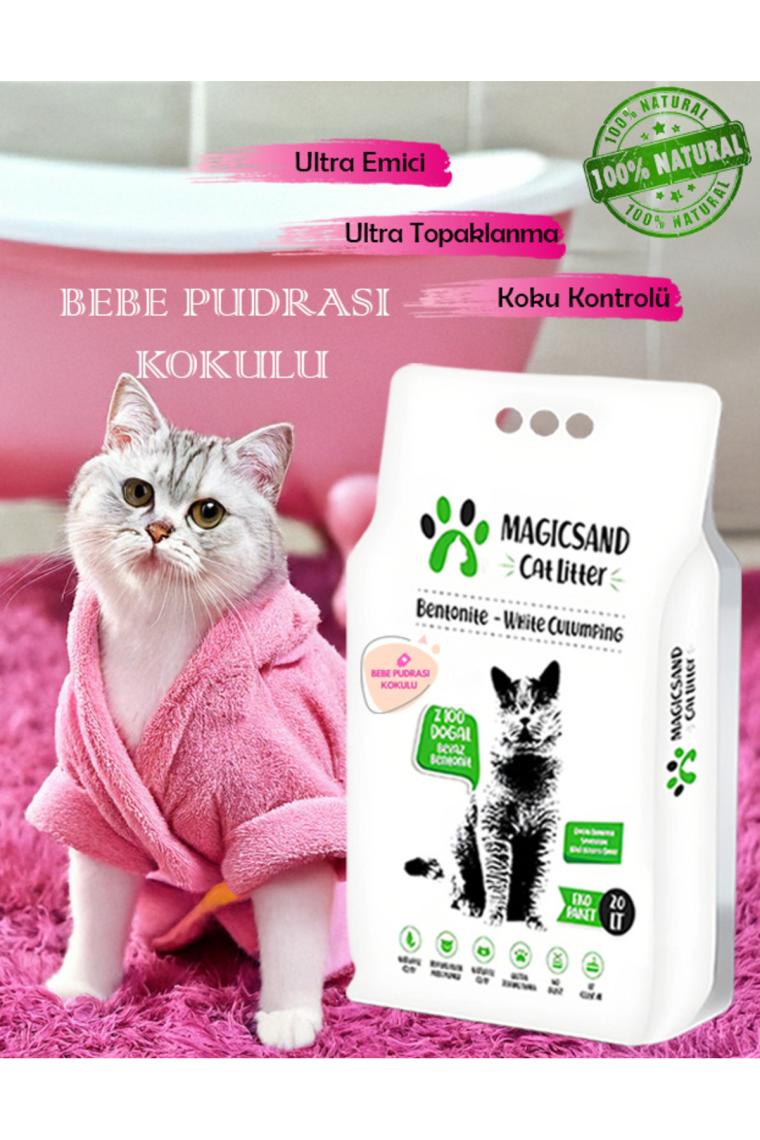 Magicsand Cat Litter Bebek Pudralı İnce Taneli Kedi Kumu 20 l