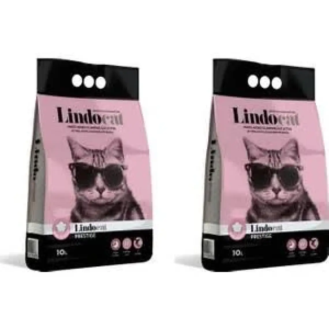 Lindocat Hijyenik Topaklaşan Baby Powder Kalın Taneli Kedi Kumu 10 l x 2 Adet