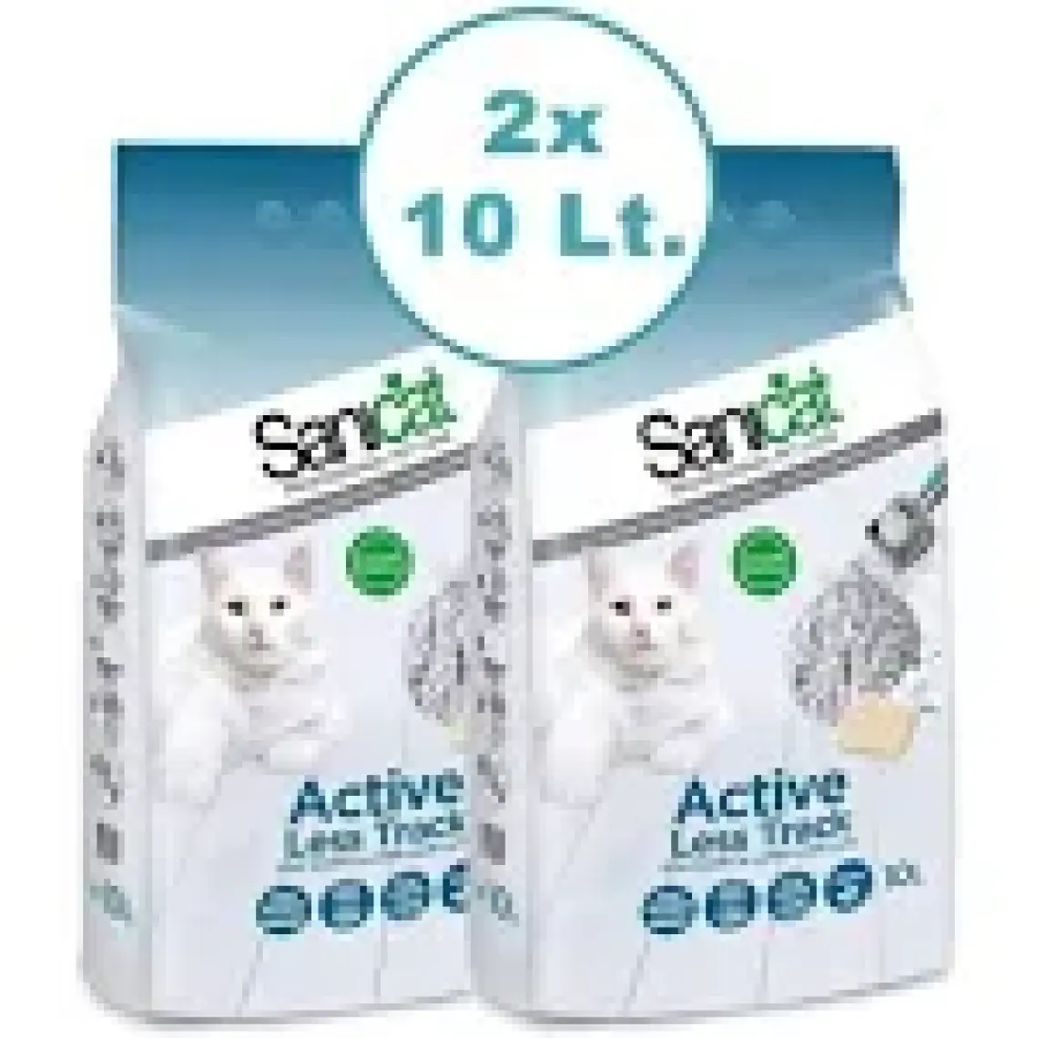 Sanicat Active Marsilya Sabun Kokulu İnce Taneli Kedi Kumu 2 x 10 l