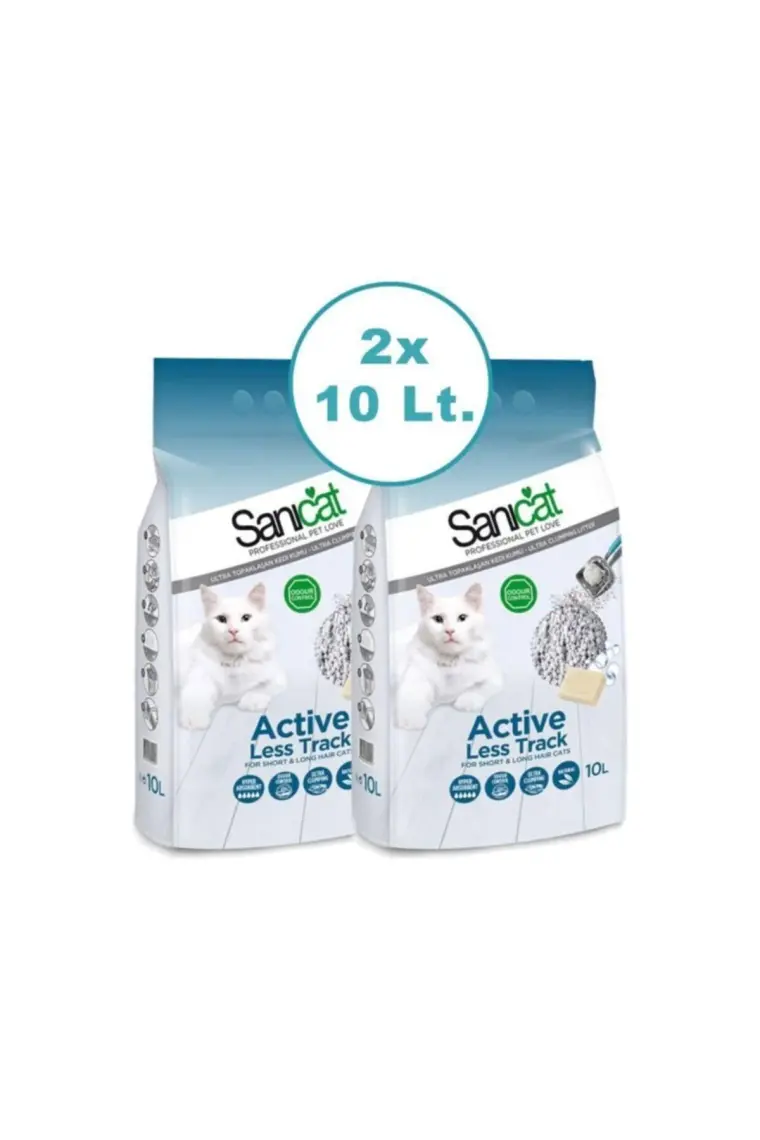 Sanicat Active Marsilya Sabun Kokulu İnce Taneli Kedi Kumu 2 x 10 l