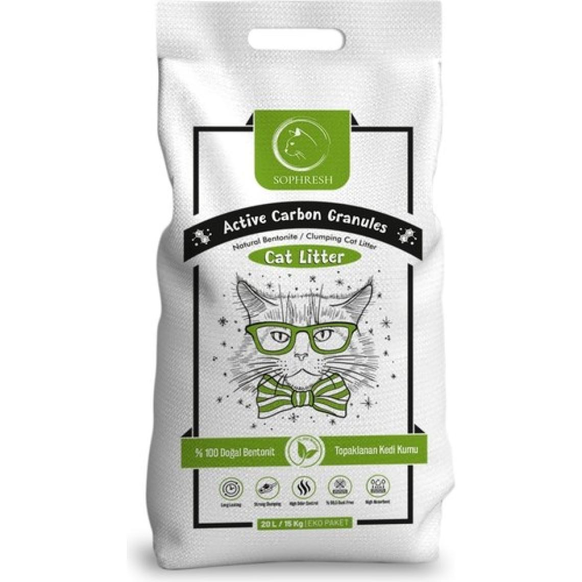Sophresh AS250 Aktif Karbonlu Granüllü 20 Lt Kedi Kumu