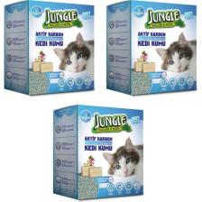 Jungle Marsilya Sabunlu Aktif Karbonlu Kedi Kumu 6 Lt x 3 Adet