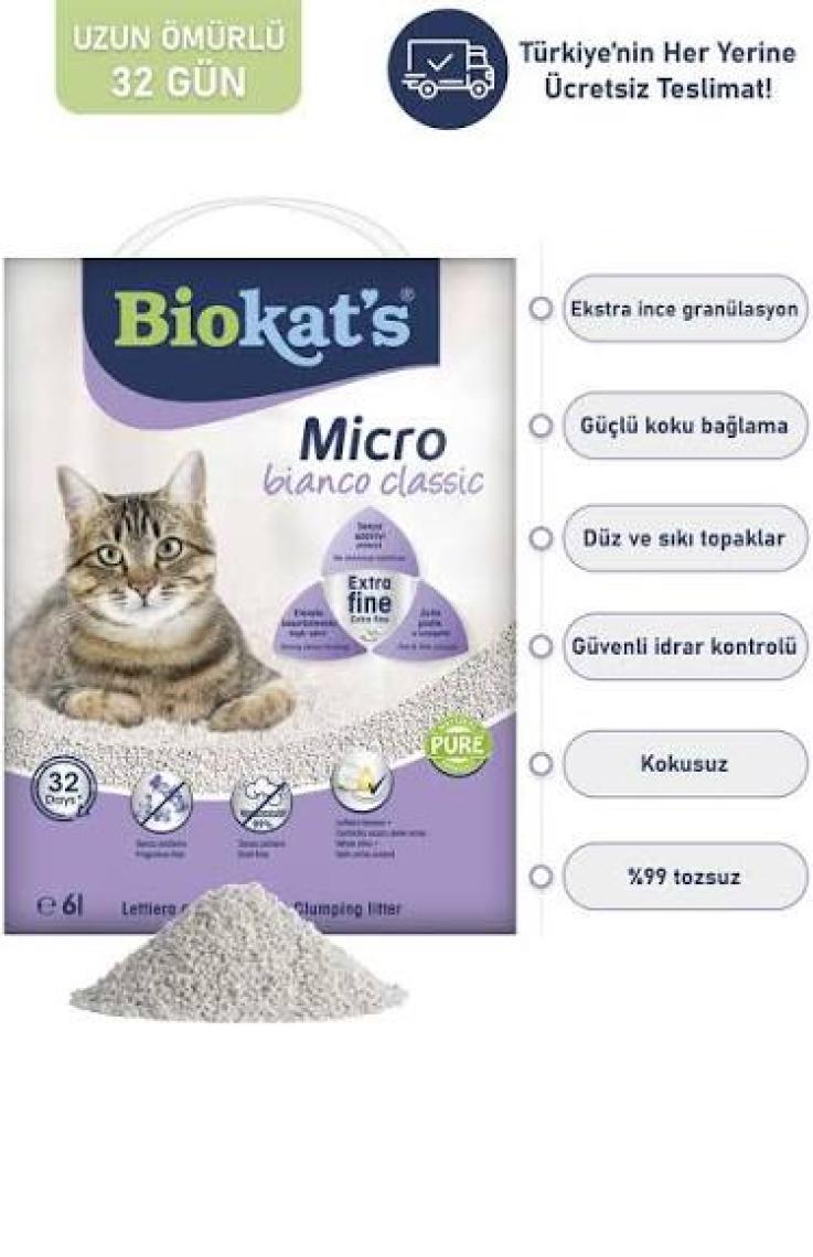 Biokat's Kedi Kumu Micro Bianco Classic 6lt