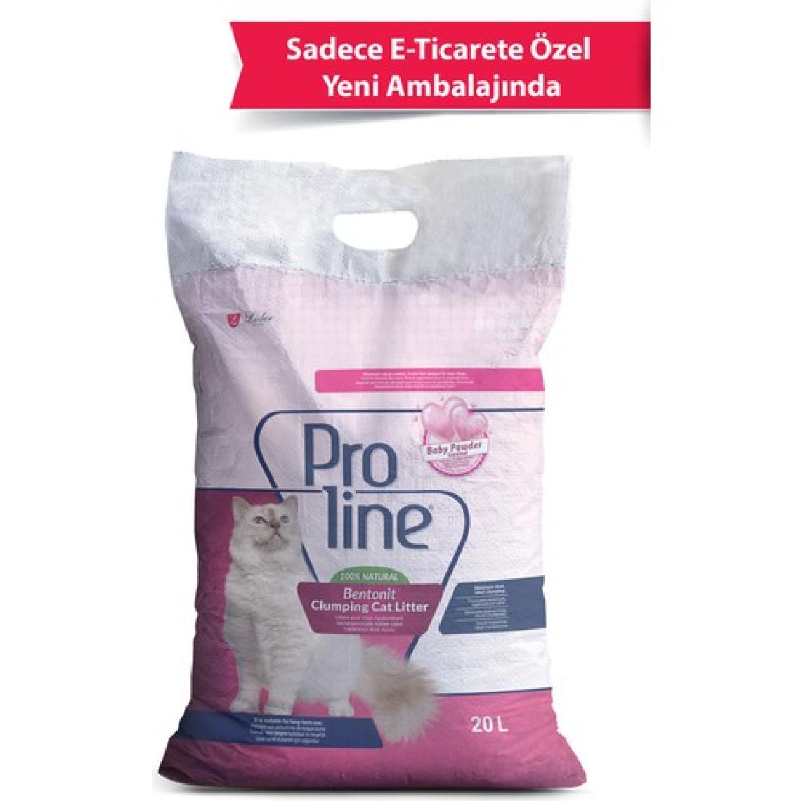 Proline Bentonit Bebek Pudralı Topaklanan İnce Taneli 20 lt Kedi Kumu