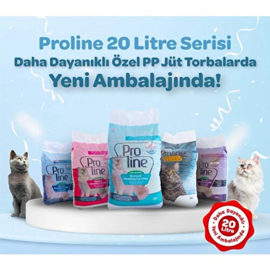 Proline Bentonit Bebek Pudralı Topaklanan İnce Taneli 20 lt Kedi Kumu