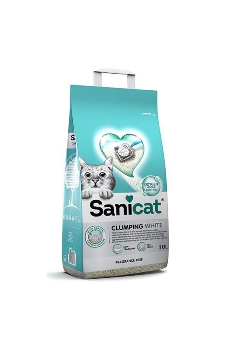 Sanicat Clumping White 10 lt Kedi Kumu
