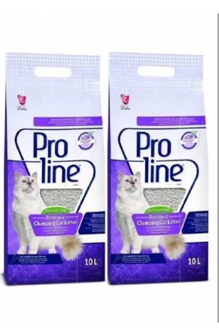 Pro Line Lavanta Kokulu Topaklaşan Kedi Kumu 10 Lt (2 Adet)