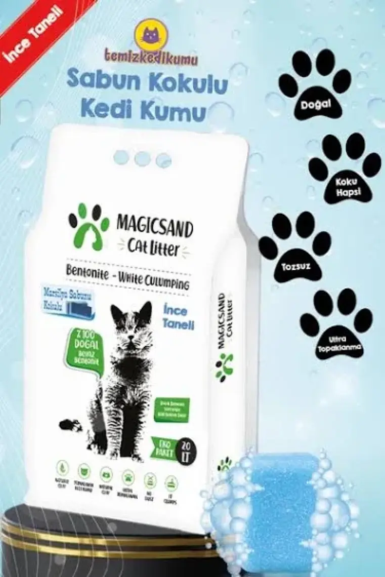 Magicsand Cat Litter Marsilya Sabun Kokulu İnce Taneli Kedi Kumu 20 l