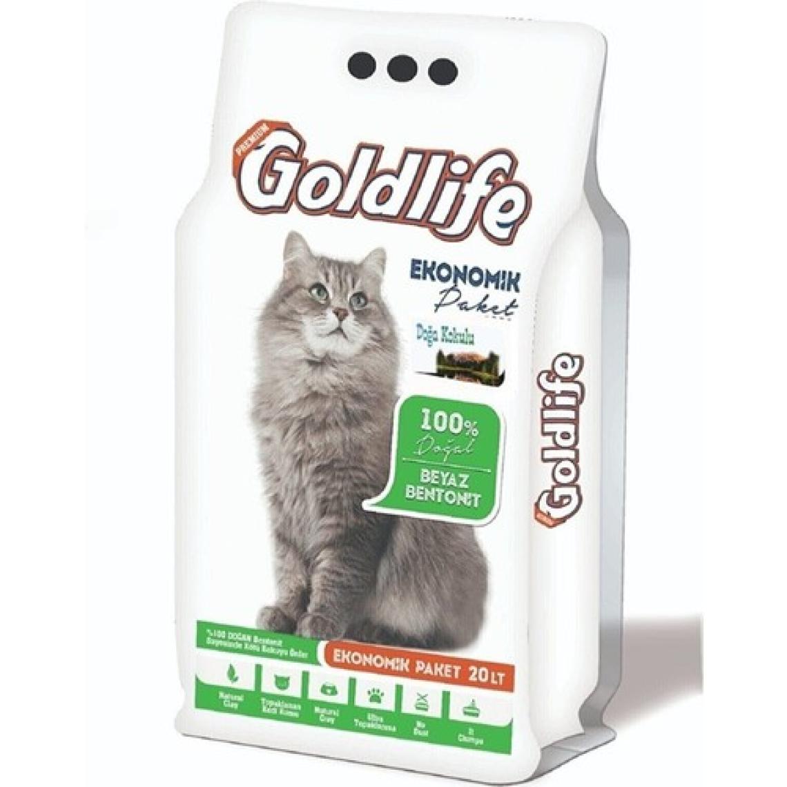 Goldlife Doğa Kokulu İnce Taneli Kedi Kumu 20 Lt