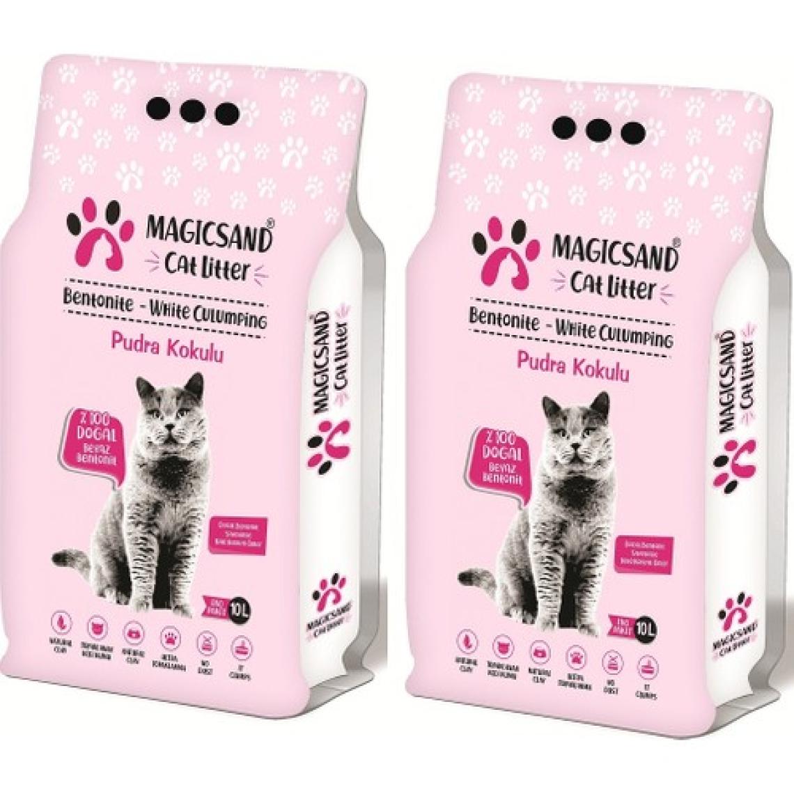 Magicsand Bebe Pudralı Kedi Kumu 10 Lt * 2 Adet Kalın Taneli